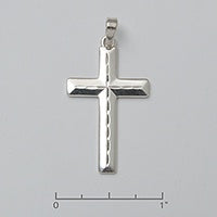 D/C Sterling Silver Center Line Cross