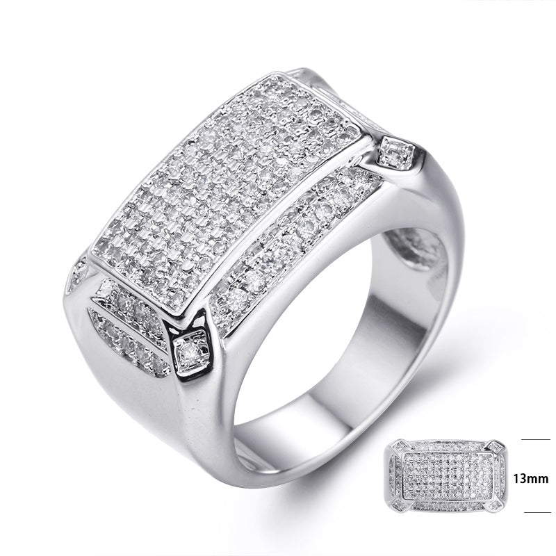 Rectangle Micropave Ring
