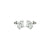 Sterling Silver Square CZ Stud