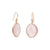 14kGp/925 rose quartz earring