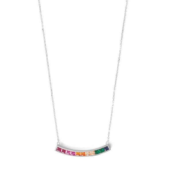 Rainbow CZ Necklace