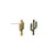14k/gp cactus earrings