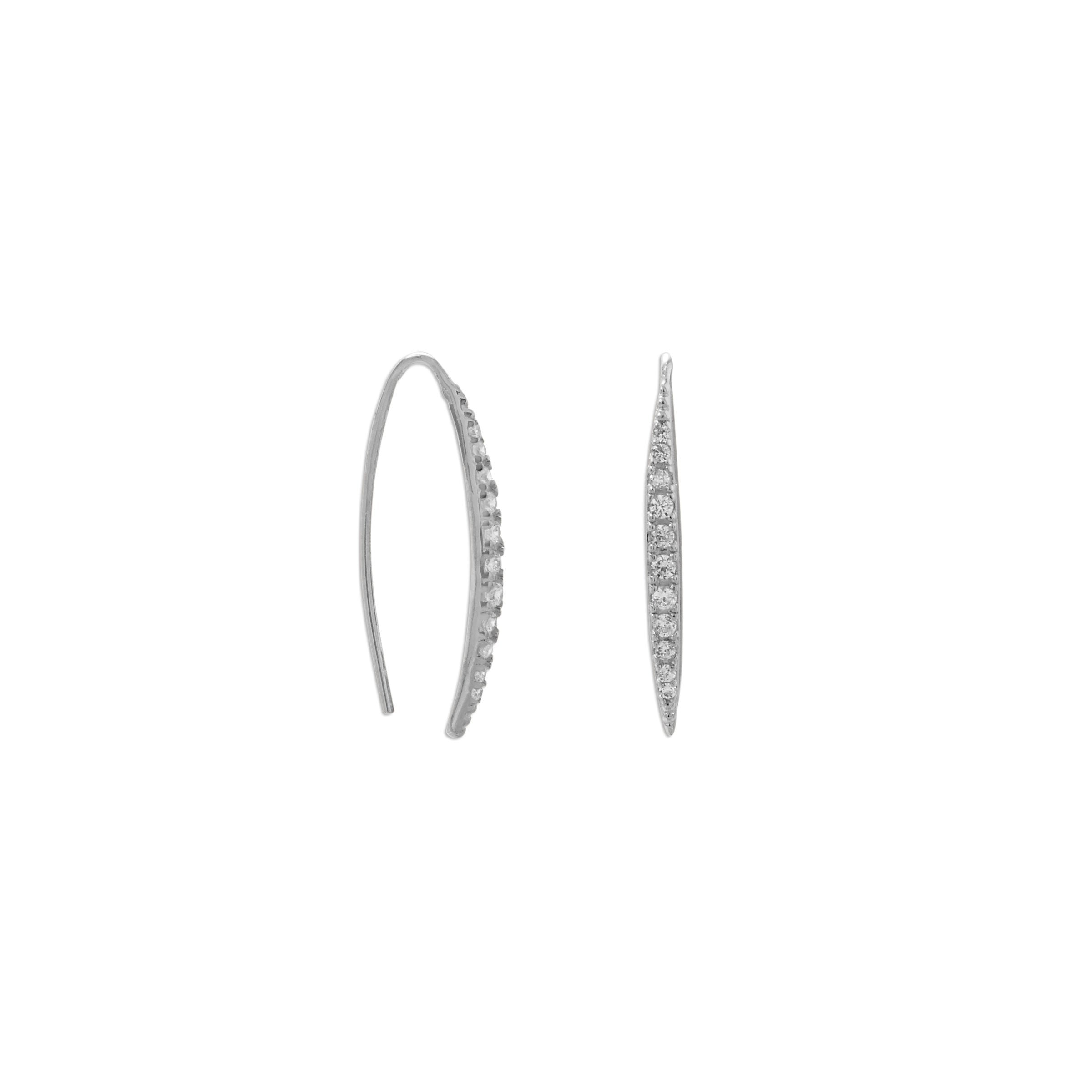 Cz lin earring wire