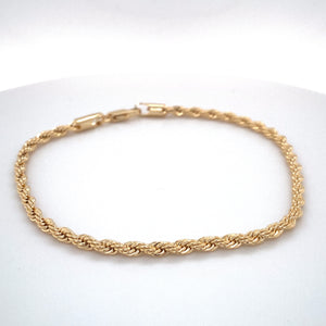 24k/Brass Rope 3 Bracelet