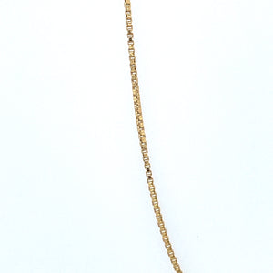 Sterling Silver Gold Plated Box Chain 015 Gauge