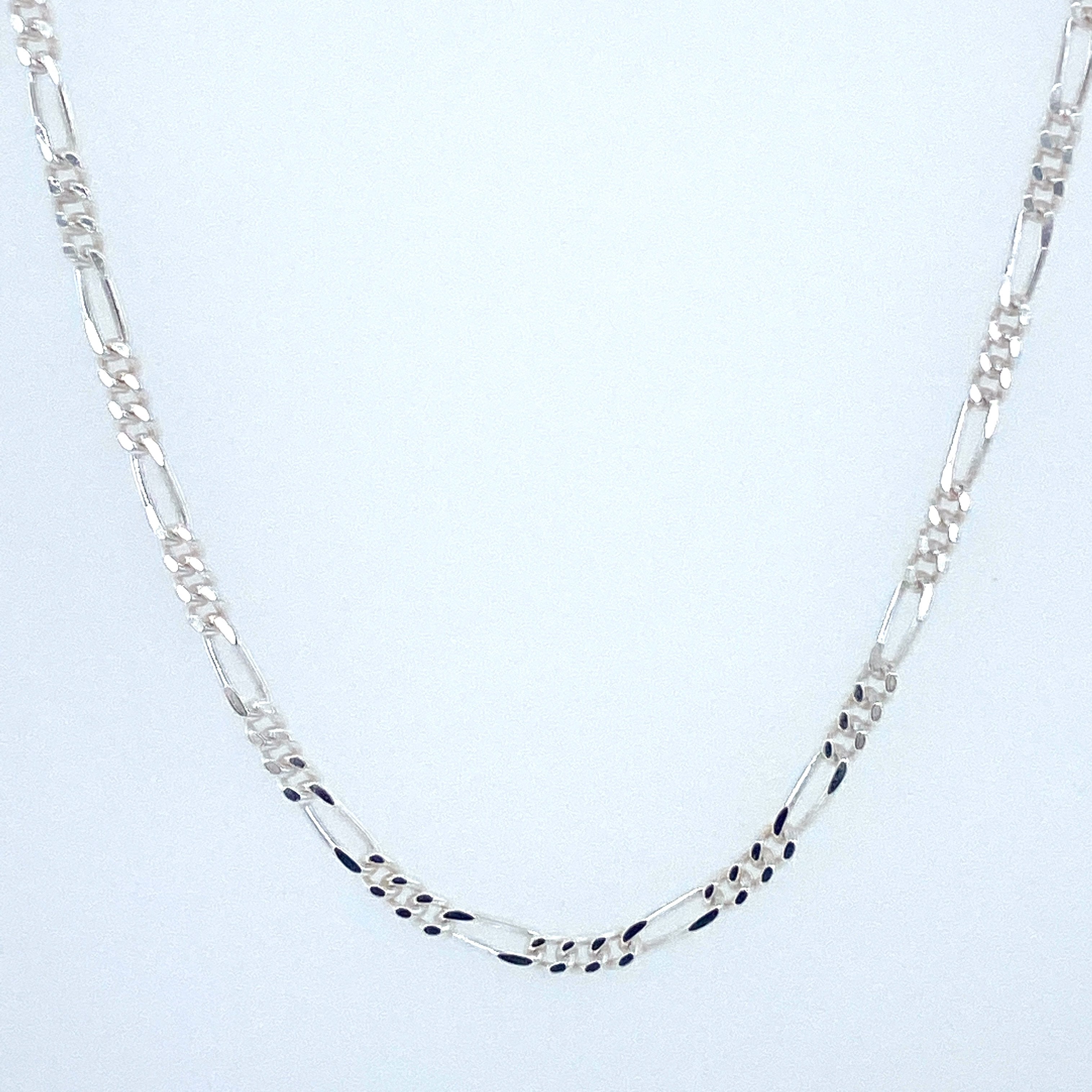 Sterling Silver Figaro Chain