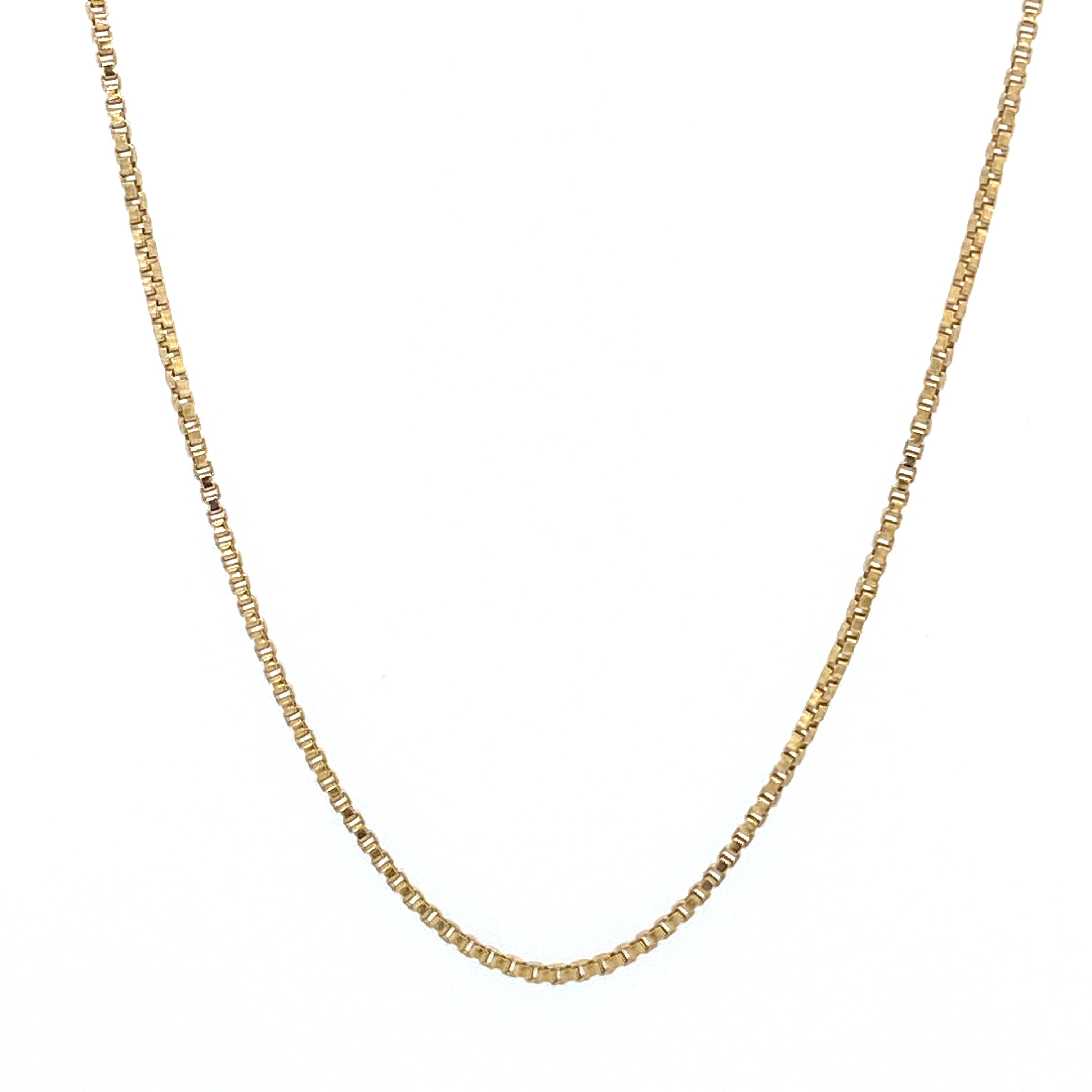 Sterling Silver Gold Plated Box Chain 015 Gauge