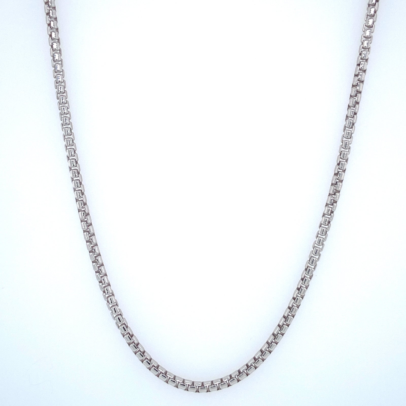 Sterling Silver Oxidized Round Box 035 Chain